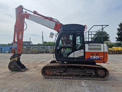 Lot 2020 Hitachi ZX130LCN-6, 700mm Steel Tracks, VG, CV, Hill Hydraulic QH, Piped, 3 Way Camera, A/C, Strickland 24" Bucket (EPA Compliant)