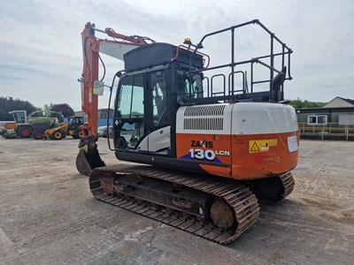 Lot 2020 Hitachi ZX130LCN-6, 700mm Steel Tracks, VG, CV, Hill Hydraulic QH, Piped, 3 Way Camera, A/C, Strickland 24" Bucket (EPA Compliant)