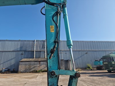 Lot 2002 Kobelco SK135SRLC, 700mm Steel Tracks, Blade, CV, Geith Hydraulic QH, Piped, A/C, 40" Bucket
