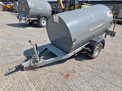 Lot 2021 Trailer Engineering 950 Litre Single Axle Bunded Fuel Bowser, Manual Pump