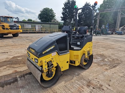 Lot 2020 Bomag BW120AD-5 Double Drum Vibrating Roller, Folding Roll Bar, 1200mm Drum (EPA Compliant)