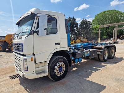 Lot 54 - 2003 Volvo FM9 6x4 Hook Loader Lorry, Palift Gear, MTE Body, Manual Gear Box (Reg. Docs. Available)