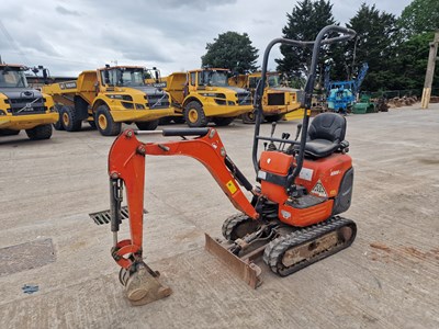 Lot 251 - 2017 Kubota K008-3 Rubber Tracks, Blade, Offset, Piped, Expanding Undercarriage, Roll Bar, 12" Bucket