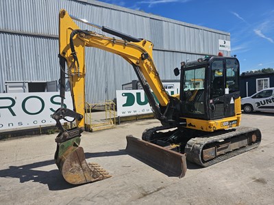 Lot 224 - 2015 JCB 85Z-1 ECO Rubber Tracks, Blade, Offset, CV, JCB Hydraulic QH, Piped, Aux. Piping, 60" Bucket (EPA Compliant)