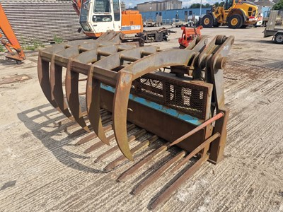 Lot Ulrich 94" Hydraulic Buck Push Rake Grab to suit JCB Telehandler/Volvo L50F