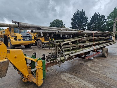 Lot 102 - Single Axle Irrigation Pipe Trailer, Large Selection of Aluminium Irrigation Pipes & Fittings