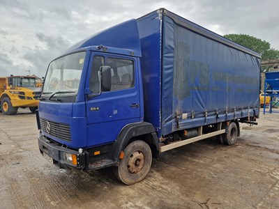 Lot 63 - Mercedes 814 4x2 Curtainsider Lorry, Manual Gear Box (Reg. Docs. Available)