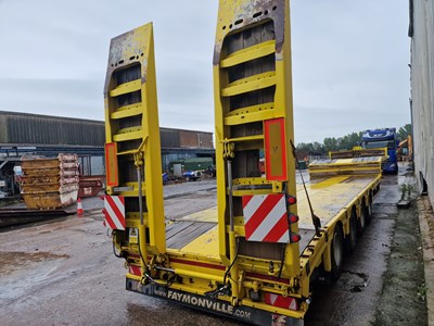 Lot 66 - 2015 Faymonville 4 Axle Step Frame Low Loader Trailer, Hydraulic Ramps, Out Riggers, Winch (Plating Certificate Available, Tested 05/24)