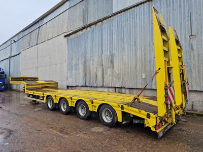 Lot 66 - 2015 Faymonville 4 Axle Step Frame Low Loader Trailer, Hydraulic Ramps, Out Riggers, Winch (Plating Certificate Available, Tested 05/24)