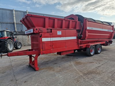 Lot TIM TS-2000 Enviro Pro Twin Axle Trommel Screener, Side Discharge Belt, Perkins Engine