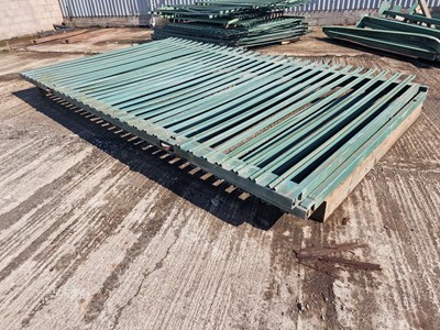 Lot 4.8m Single Cantilever Sliding Gates (2 of) c/w Frames, Palisade Panels, Quantity of Posts