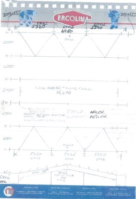 Lot Industrial Portal Frame Building (Approx 16m Wide x 23m Long x 5.3m High), Includes Stanchions, Rafters, Gable Posts, Door Posts, Roof Purlins Only. (BEING SOLD OFF SITE)