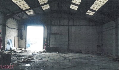 Lot Industrial Portal Frame Building (Approx 16m Wide x 23m Long x 5.3m High), Includes Stanchions, Rafters, Gable Posts, Door Posts, Roof Purlins Only. (BEING SOLD OFF SITE)