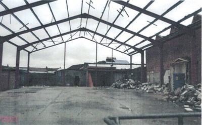 Lot Industrial Portal Frame Building (Approx 16m Wide x 23m Long x 5.3m High), Includes Stanchions, Rafters, Gable Posts, Door Posts, Roof Purlins Only. (BEING SOLD OFF SITE)