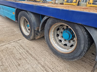 Lot 58 - 2004 Scania 124L-420 Red Dot 6x2 Rear Lift Flat Bed Lorry, Drawbar Spec, Manual Gear Box, A/C (Reg. Docs. & Plating Certificate Available)