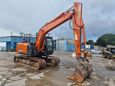 Lot 264 - 2020 Hitachi ZX130LCN-6, 700mm Steel Tracks, CV, Hill Hydraulic QH, Piped, Reverse & Blind Spot Camera, A/C, 4 Buckets (EPA Compliant)