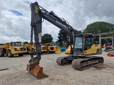 Lot 2015 Volvo EC140DL, 700mm Steel Tracks, CV, Hill Hydraulic QH, Piped, Reverse Camera, A/C