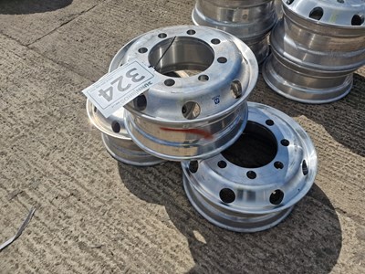 Lot Aloca 19.5 x 7.50 8 Stud Alloy Wheels (3 of)