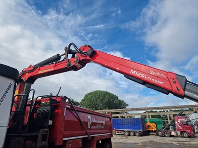 Lot 101 - Volvo FMX 8x4 13Ltr 8x4 Tipper Lorry, Palfinger M125L Classic Crane, Thompsons Body, Easy Sheet, Reverse Camera, Automatic Gear Box, A/C (Plating Certificate Available)