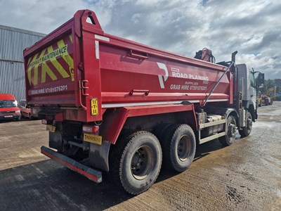 Lot 101 - Volvo FMX 8x4 13Ltr 8x4 Tipper Lorry, Palfinger M125L Classic Crane, Thompsons Body, Easy Sheet, Reverse Camera, Automatic Gear Box, A/C (Plating Certificate Available)