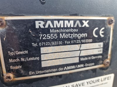 Lot 209 - 2007 Rammax RW3005SPT Single Drum Vibrating Pad Foot Roller, Blade