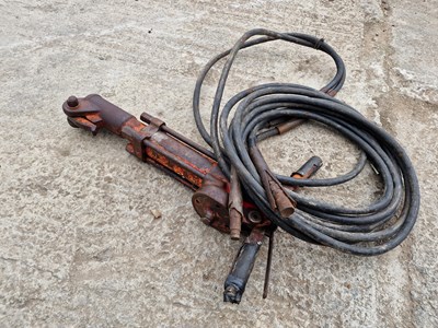 Lot Hand Held Hydraulic Breaker to suit Power Pack c/w Hoses