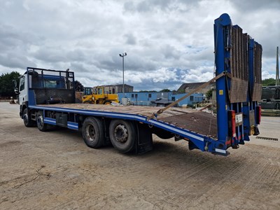 Lot 108 - 2008 DAF CF85.360E 8x2 Rear Lift Beavertail Plant Lorry, Andover Body, Rear Steer, Hydraulic Flip Toe Ramps, Winch, Manual Gear Box (Reg. Docs. & Plating Certificate Available, Tested 03/24)