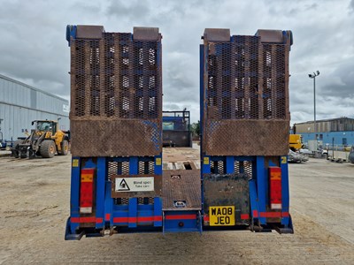 Lot 108 - 2008 DAF CF85.360E 8x2 Rear Lift Beavertail Plant Lorry, Andover Body, Rear Steer, Hydraulic Flip Toe Ramps, Winch, Manual Gear Box (Reg. Docs. & Plating Certificate Available, Tested 03/24)