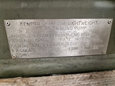 Lot Alan Cobham 2" Pneumatic Water Pump
