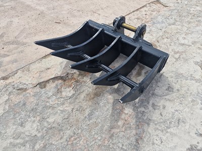 Lot 509 - Unused Haner HRR30-570 5 Finger Lifting Rake to suit 1-3 Ton Excavator (Pin Centre 12.5cm, Dipper Width 11cm)