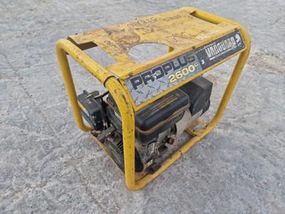 Lot Vanguard Pro Plus 2600c Petrol Generator, Briggs & Stratton Engine