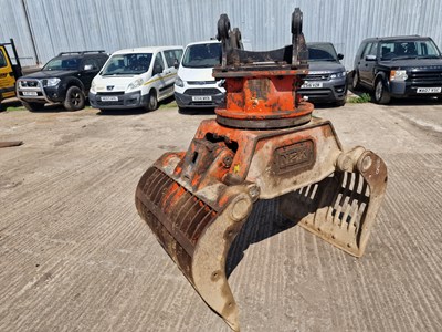 Lot 2018 NPK DG-20 Hydraulic Rotating Selector Grab 60mm Pin to suit 10-12 Ton Excavator (Pin Centre 35cm, Dipper Width 35cm)