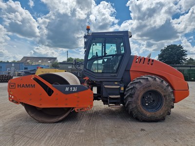 Lot 318 - 2018 Hamm H13i Single Drum Vibrating Roller, Padfoot Shells