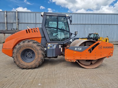 Lot 318 - 2018 Hamm H13i Single Drum Vibrating Roller, Padfoot Shells