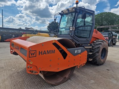 Lot 318 - 2018 Hamm H13i Single Drum Vibrating Roller, Padfoot Shells