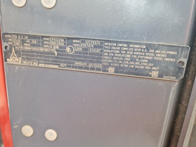 Lot 318 - 2018 Hamm H13i Single Drum Vibrating Roller, Padfoot Shells