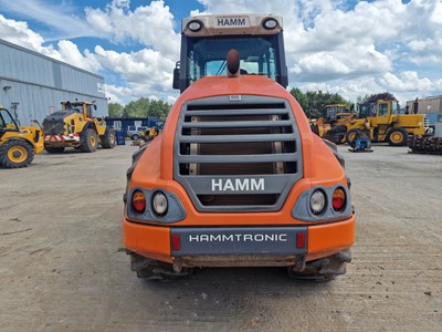Lot 318 - 2018 Hamm H13i Single Drum Vibrating Roller, Padfoot Shells