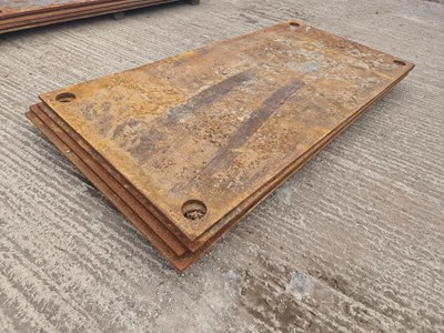 Lot 8' x 4' x 20mm Steel Road Plates (4 of)