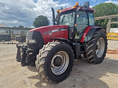 Lot 2005 Case MXM190 PRO 4WD Tractor, Front Linkage, Front Suspension, Cab Suspension, Air Brakes, 3 Spool Valves, Push Out Hitch, A/C (Reg. Docs. Available)