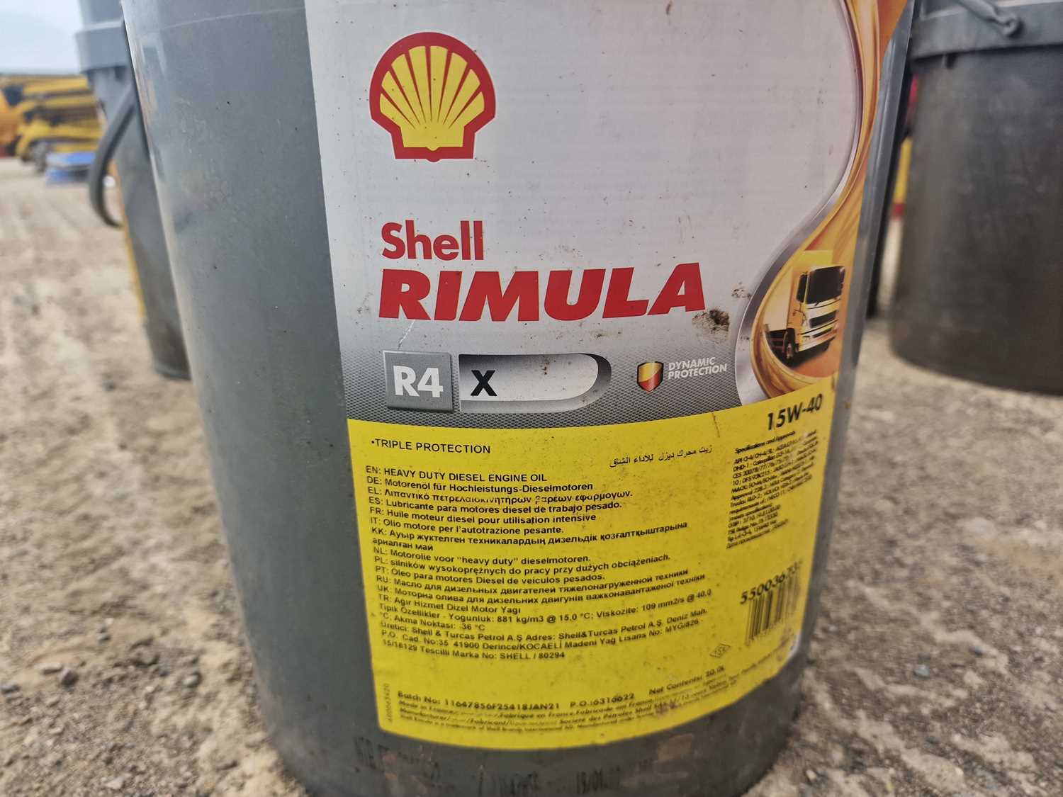 Shell Rimula R4x Oil (3 of)(Part Used)