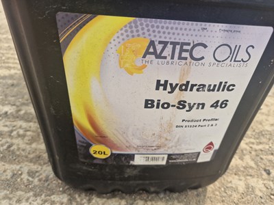 Lot Aztec Hydraulic Bio-Syn 46 Oil (4 of)(Part Used)