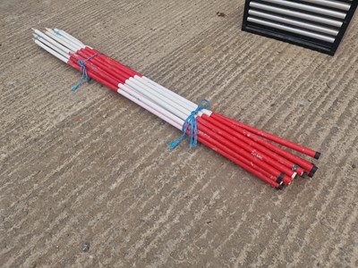 Lot Selection of Red & White Marker Posts