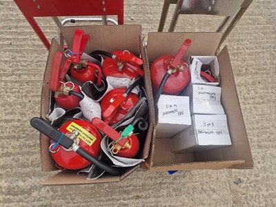 Lot Selection of Fire Extinguishers & Stands