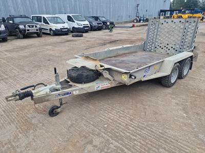 Lot 2021 Ifor Williams GH1054BT 3.5 Ton Twin Axle Plant Trailer, Ramp, LED Lights