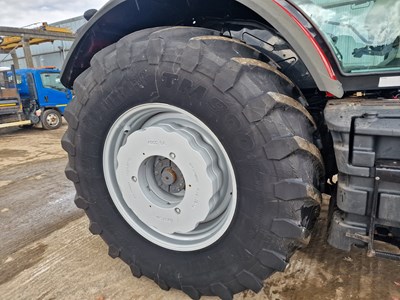 Lot 2017 Massey Ferguson 8740 4WD Tractor, Front Linkage, Dyna VT, Front Suspension, Cab Suspension, Air Brakes, 5 Spool Valves, Auto Guide Ready, Push Out Hitch, Rear Wheel Weights, A/C