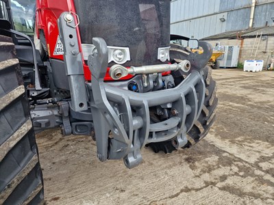 Lot 2017 Massey Ferguson 8740 4WD Tractor, Front Linkage, Dyna VT, Front Suspension, Cab Suspension, Air Brakes, 5 Spool Valves, Auto Guide Ready, Push Out Hitch, Rear Wheel Weights, A/C