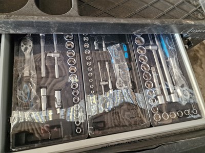 Lot 65 - Unused Germany Tools Gunterwagen 6 Drawer Tool Trolley complete with 159 Piece Tool Set