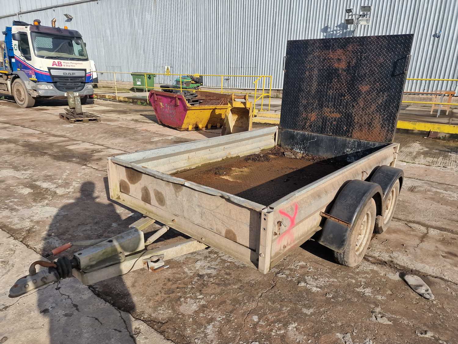 Lot 129 - Twin Axle Plant Trailer, Ramp