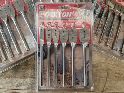 Lot 22 - Dexton 6Pcs Flat Wood Drill Bit Set (6 of)