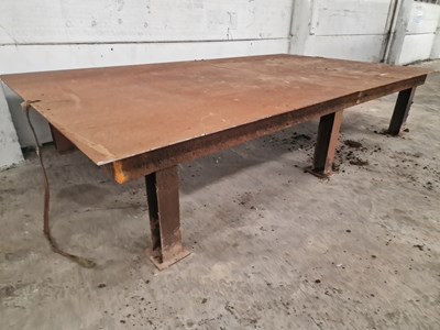 Lot 16' x 9' Steel Work Bench